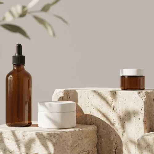 Vegan Skincare Cosmetic Product Shot Advertising Image