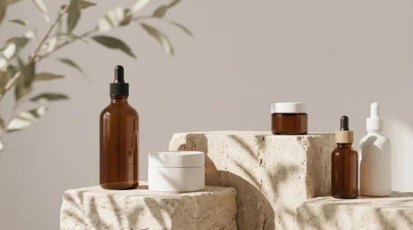 Vegan Skincare Cosmetic Product Shot Advertising Image