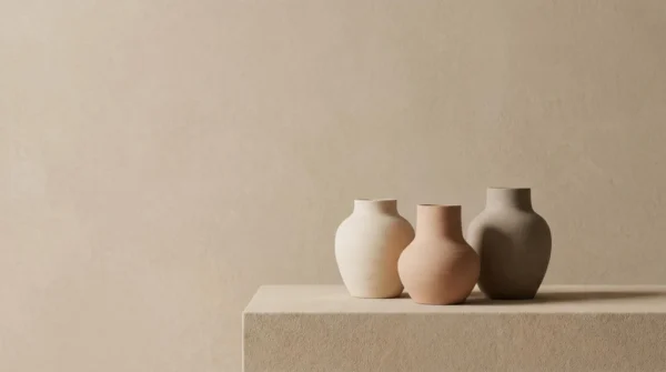 Ceramic Sand Texture Minimal Still Life Background