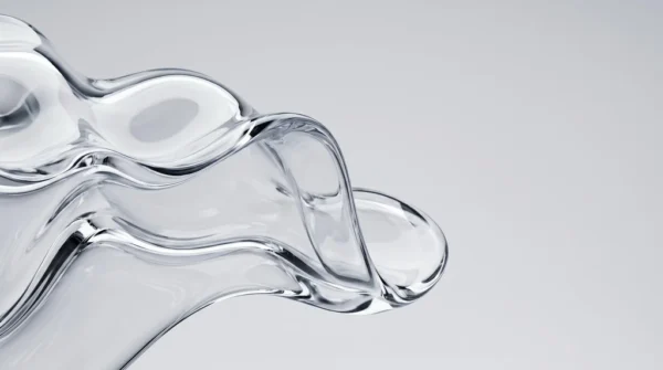 Liquid Glass Effect 3D Abstract Object