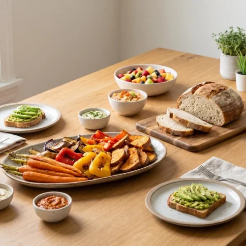 Vegan Brunch Table Healthy Food Photo