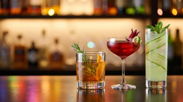 Non Alcoholic Botanical Cocktail Drink Bar Photo