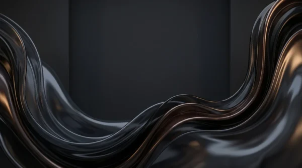 Black Metallic Liquid Wave Background Image