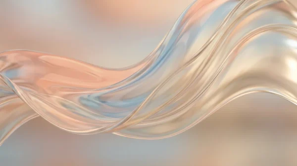 Pastel Peach Blue Glass Wave Background