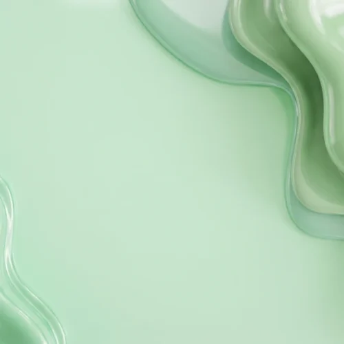 Mint Green Glass Liquid Abstract Background