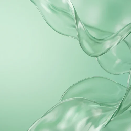 Light Green Transparent Glass Wave Abstract Background