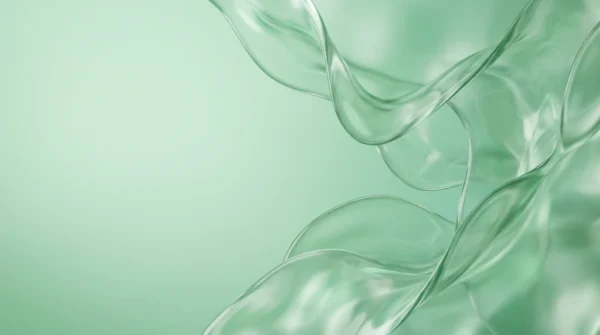 Light Green Transparent Glass Wave Abstract Background