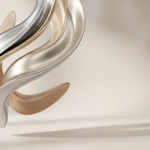 Silver Gold Glass Ribbon Luxury Background