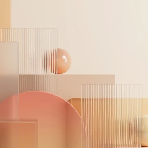 Neutral 3D Geometric Object Abstract Background