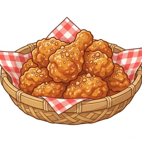 Korean Fried Chicken Korean Food Illustration