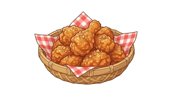 Korean Fried Chicken Korean Food Illustration