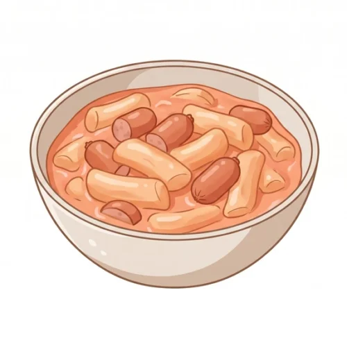 Rose Tteokbokki Korean Food Illustration