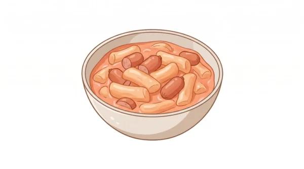 Rose Tteokbokki Korean Food Illustration