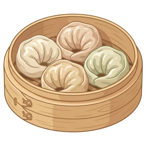 Jjin Mandu Korean Food Illustration