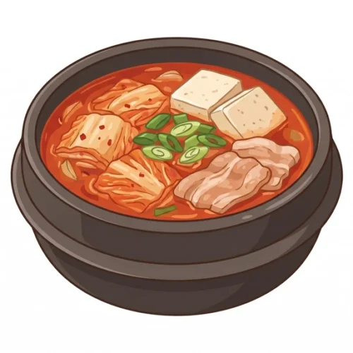 Kimchi Jjigae Korean Food Illustration