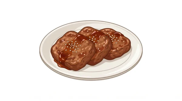 Tteokgalbi Korean Food Illustration