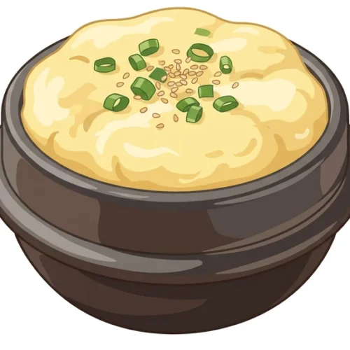 Gyeran Jjim Korean Food Illustration