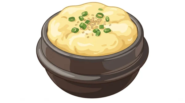 Gyeran Jjim Korean Food Illustration