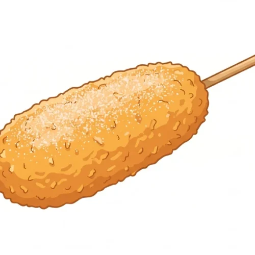 Korean Corn Dog Korean Food Illustration
