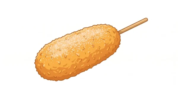 Korean Corn Dog Korean Food Illustration