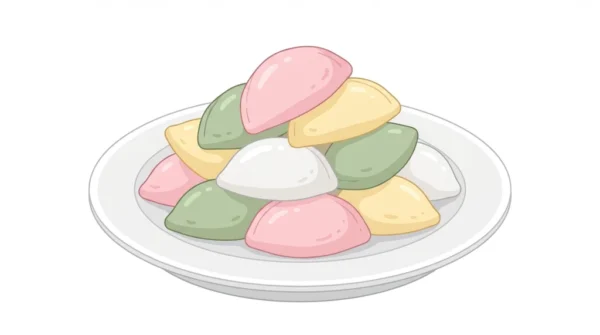 Songpyeon Korean Food Illustration
