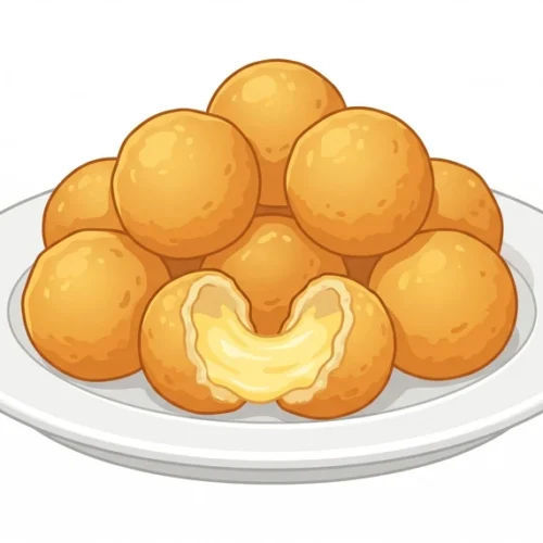 Korean Cheese Balls Korean Food Illustration