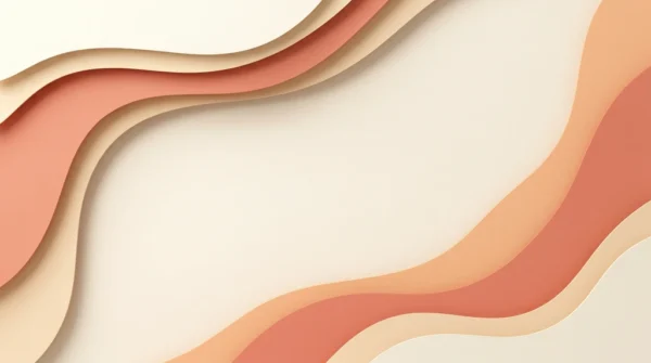 Warm Peach Layered Wave Abstract Background