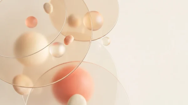 Beige Peach 3D Sphere Minimal Background