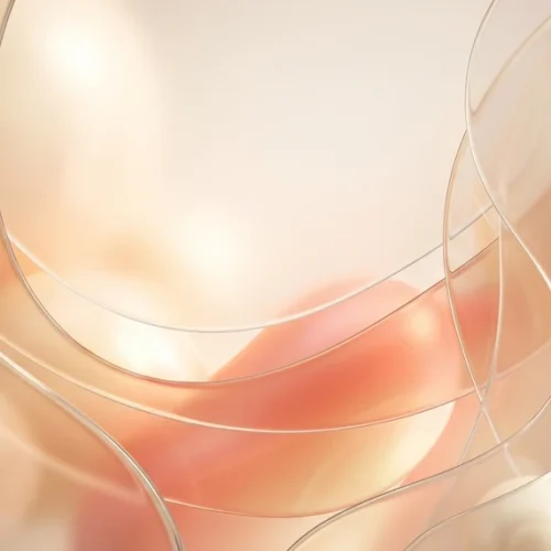 Warm Glass Ribbon Bokeh Abstract Background