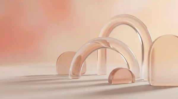 Beige Peach Minimal 3D Arch Background Beige Peach Minimal 3D Arch Background