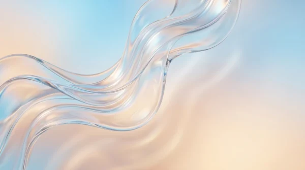Blue Peach Glass Wave Abstract Background