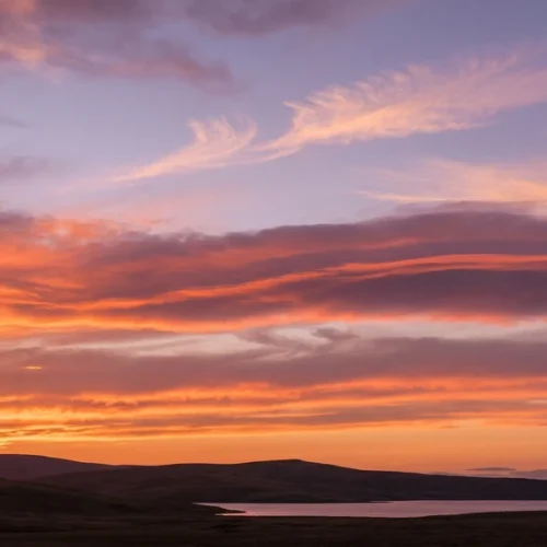 Dramatic Sunset Cloudscape Background