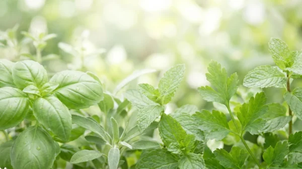 Fresh Herbal Green Background Fresh Herbal Green Background
