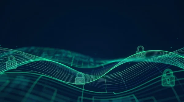 Secure Digital Transaction Flow Background Secure Digital Transaction Flow Background
