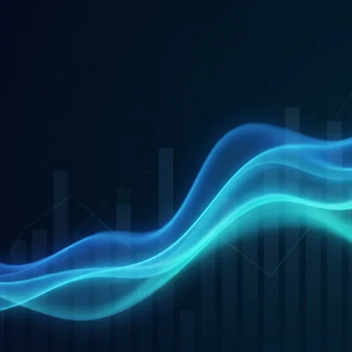 Business Analytics Data Wave Background