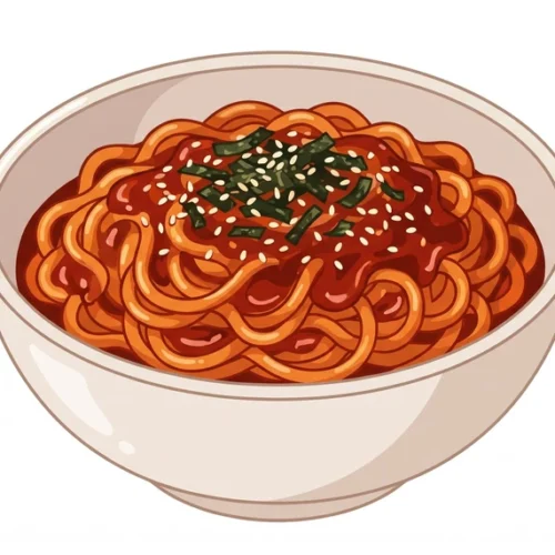 Buldak Spicy Noodles Korean Food Illustration Buldak Spicy Noodles Korean Food Illustration