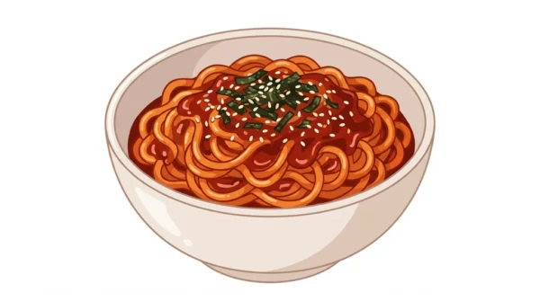Buldak Spicy Noodles Korean Food Illustration Buldak Spicy Noodles Korean Food Illustration
