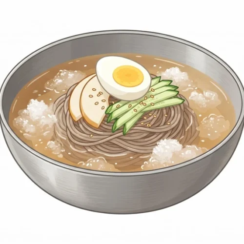 Naengmyeon Korean Food Illustration