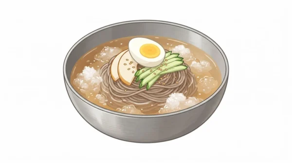 Naengmyeon Korean Food Illustration