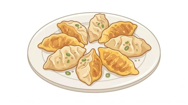 Gun Mandu Korean Food Illustration Gun Mandu Korean Food Illustration