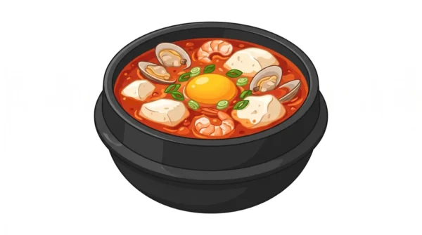 Sundubu Jjigae Korean Food Illustration Sundubu Jjigae Korean Food Illustration