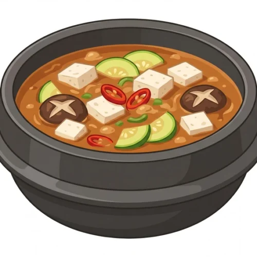 Doenjang Jjigae Korean Food Illustration