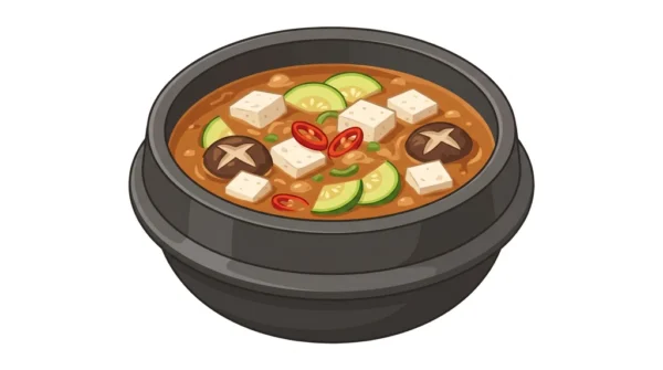 Doenjang Jjigae Korean Food Illustration