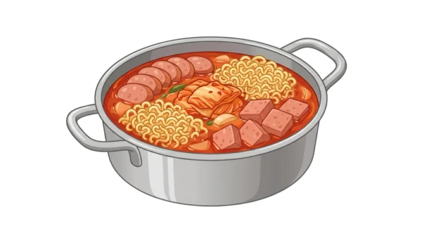Budae Jjigae Korean Food Illustration