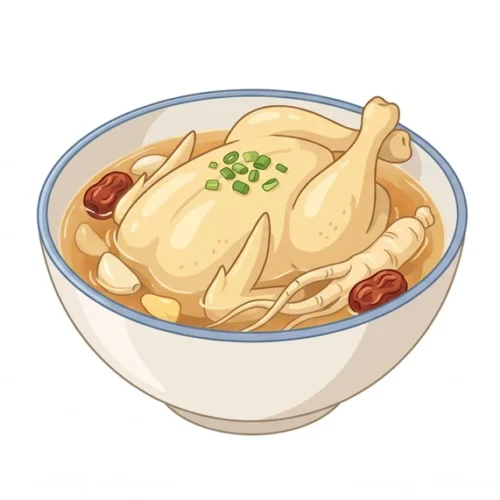 Samgyetang Korean Food Illustration