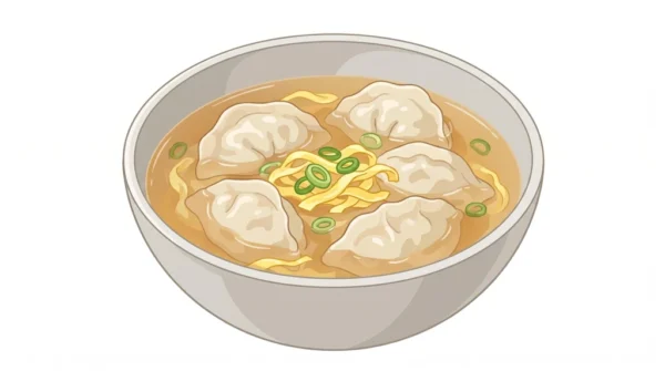 Manduguk Korean Food Illustration