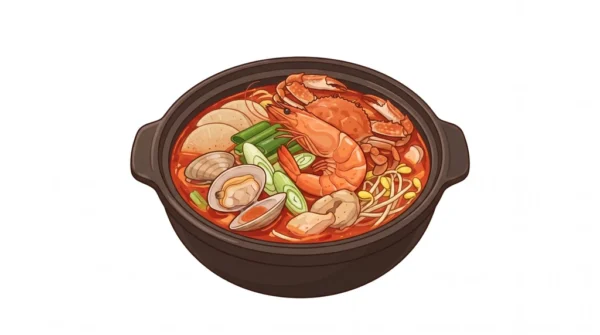 Haemul Tang Korean Food Illustration Haemul Tang Korean Food Illustration