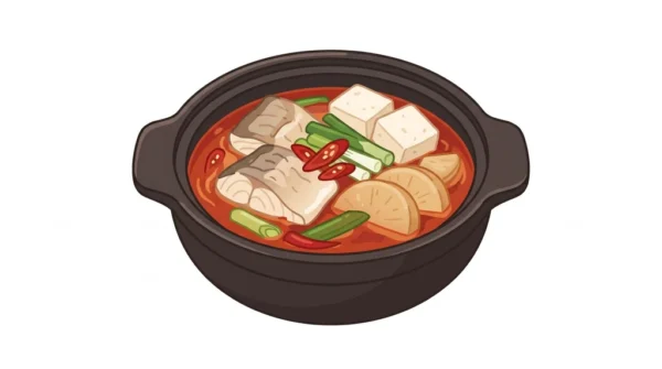 Dongtae Jjigae Korean Food Illustration Dongtae Jjigae Korean Food Illustration