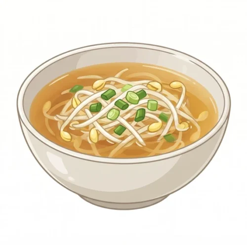Kongnamul Guk Korean Food Illustration