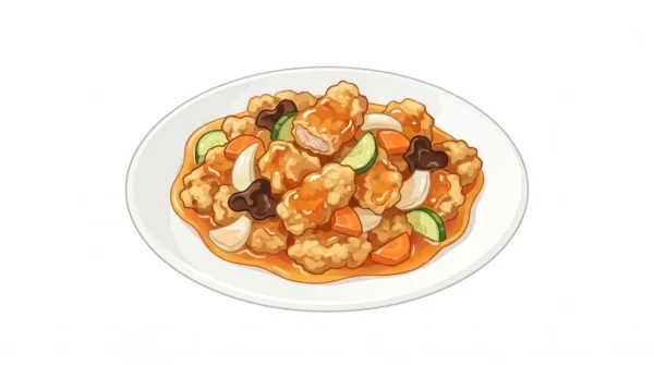 Tangsuyuk Korean Food Illustration Tangsuyuk Korean Food Illustration
